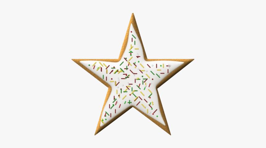 Sprinkles Christmas Cookie Star Clip Art For Kids With, HD Png Download, Free Download