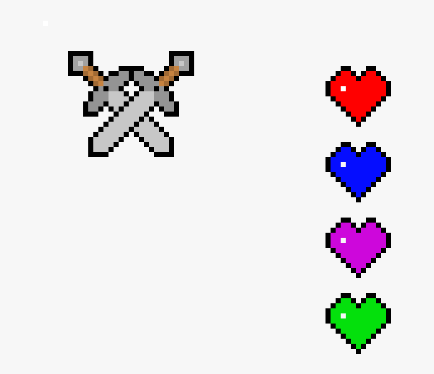 Chara Hearts And Some Crossed Sword Clipart , Png Download - Axiom Verge Drone Pixel, Transparent Png, Free Download
