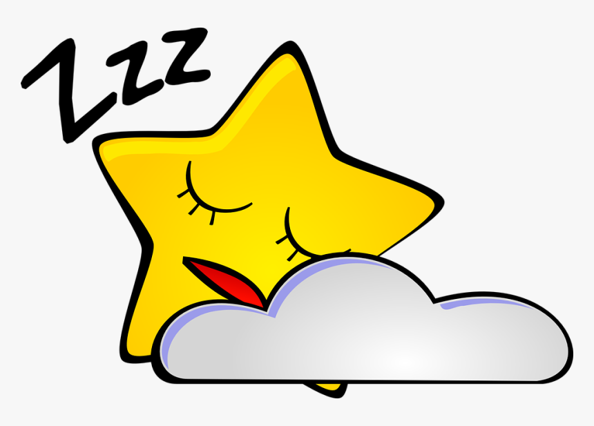 Mood Start Night Sky Clipart - Sleeping Star Clipart, HD Png Download, Free Download