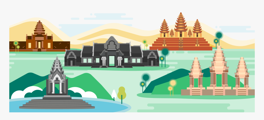 Transparent Angkor Wat Png - Illustration, Png Download, Free Download