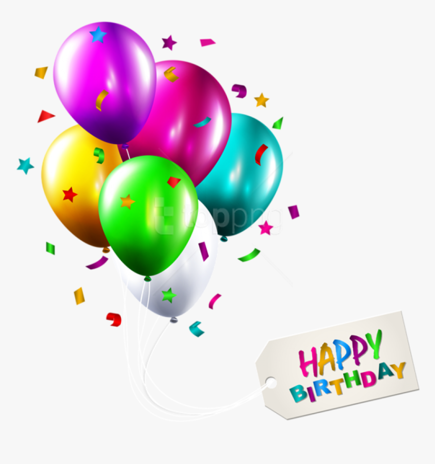 Happy Birthday Balloons Png - Picsart Happy Bday Png, Transparent Png, Free Download