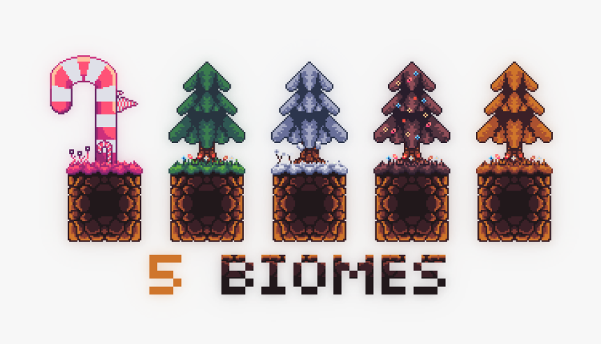 Top Down Rpg Tileset - Christmas Tree, HD Png Download, Free Download
