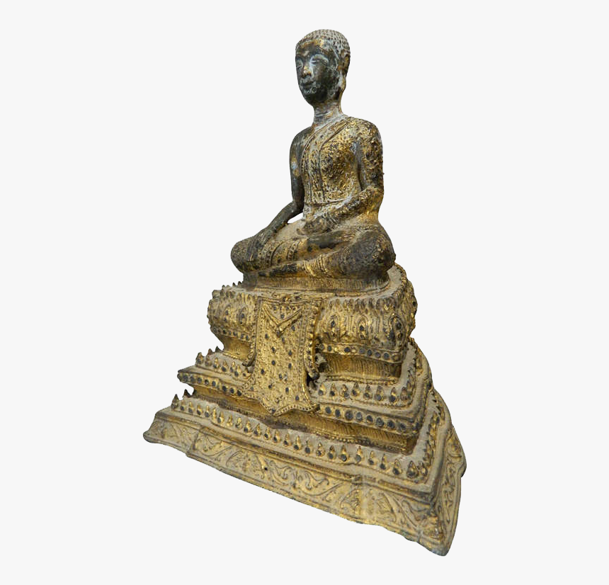 Antique Bronze Cambodian Buddah From Angkor Wat From - Gautama Buddha, HD Png Download, Free Download