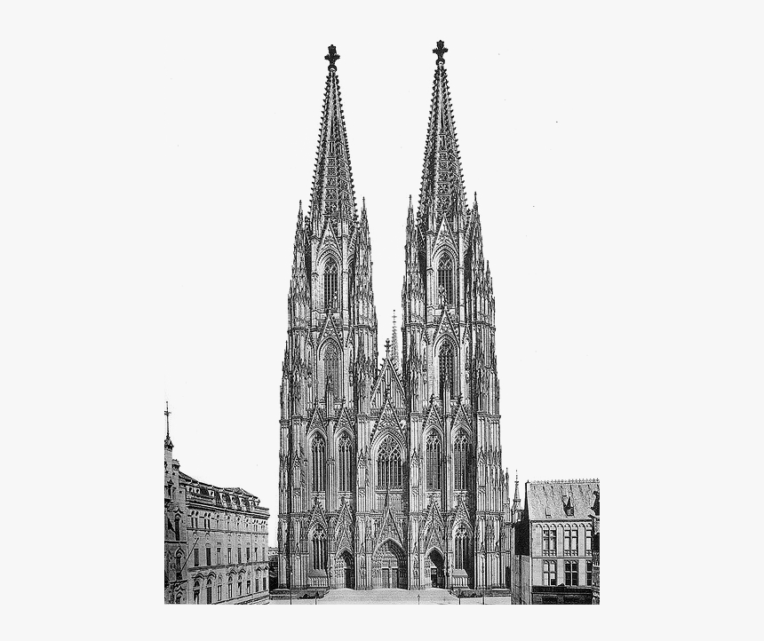 Cathedral Transparent Background - Cologne Cathedral 1880, HD Png Download, Free Download