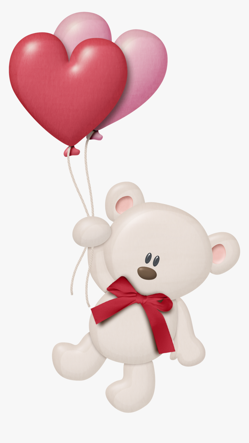 Teddy Bear Holding Balloons Clipart, HD Png Download, Free Download