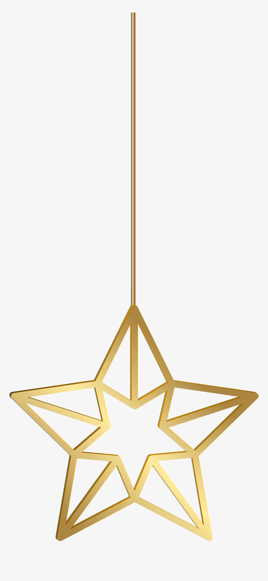 Star Gold Clip Art - Transparent Hanging Gold Stars, HD Png Download, Free Download