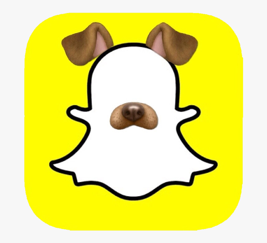 Snapchat Logo With Dog Filter, HD Png Download, Free Download