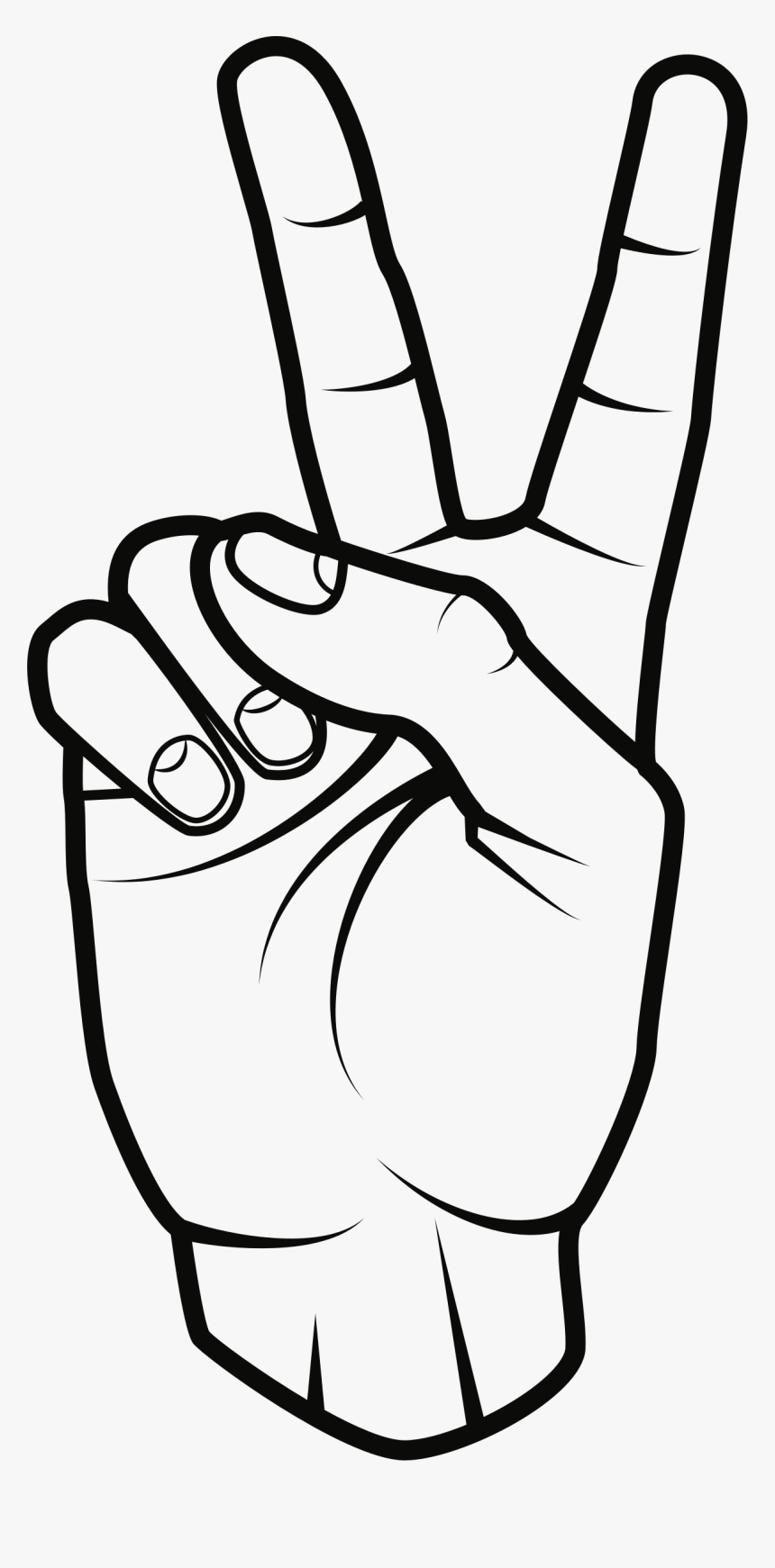 Peace Sign Hand Png - Hand Peace Sign Clipart, Transparent Png, Free Download