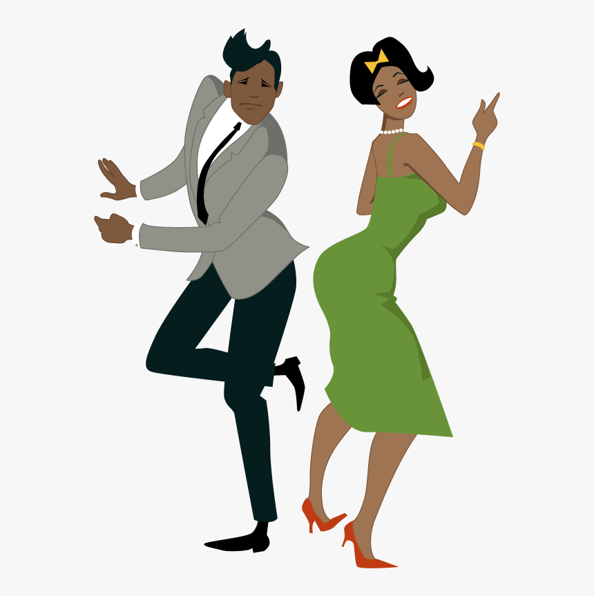 She Could Cut A Rug, Now - African American Couple Dancing Clipart, HD Png Download, Free Download