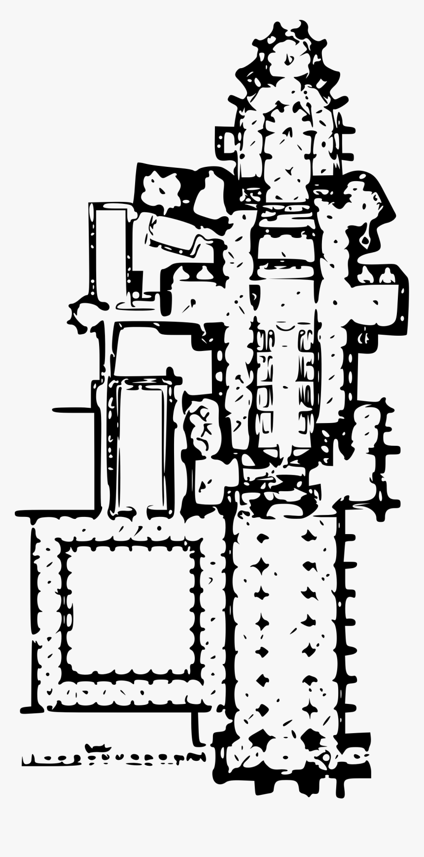 Canterbury Cathedral Clip Arts - Canterbury Cathedral Plan, HD Png Download, Free Download