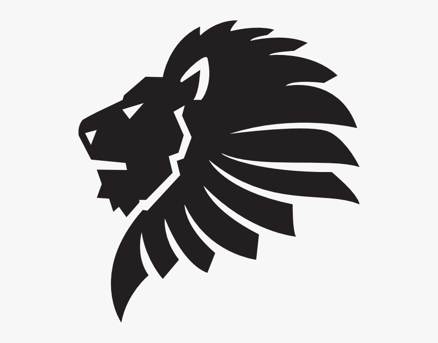 Transparent Face Silhouette Png - Lion Head In Black, Png Download, Free Download