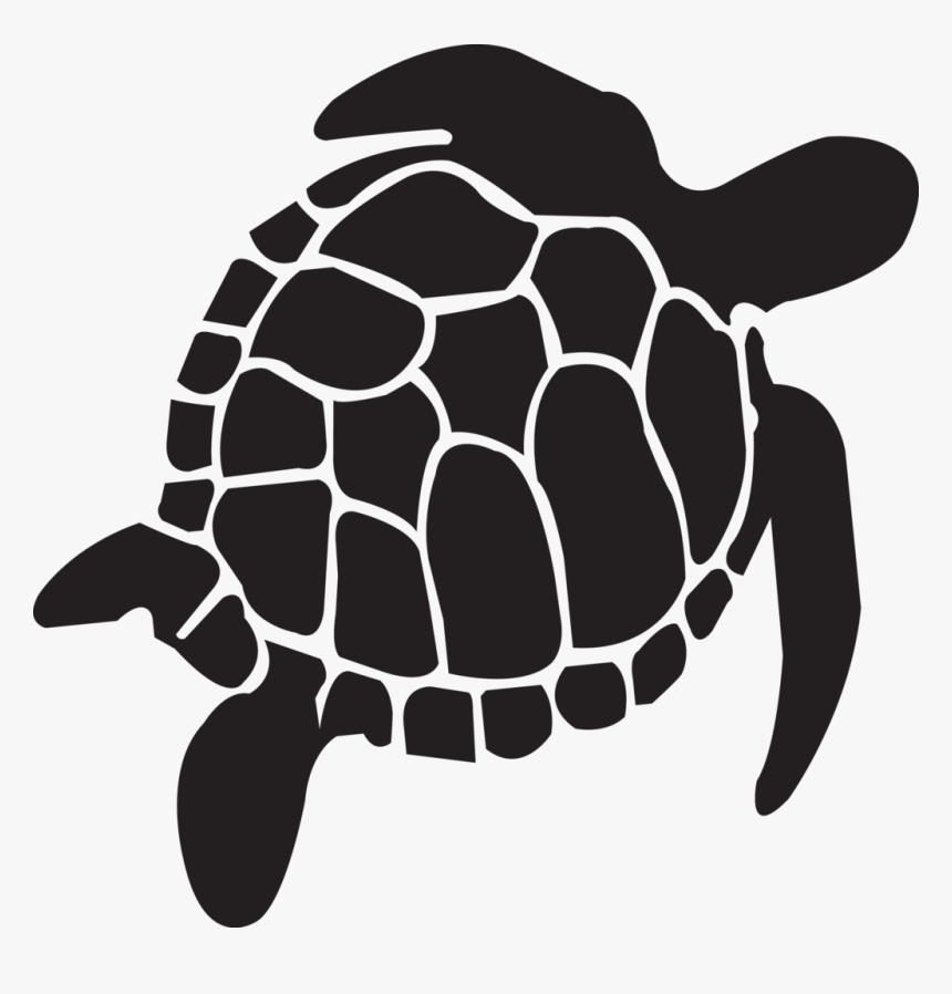 Tortoise Turtle Reptile Vector Graphics Portable Network - Sea Turtle Transparent Black, HD Png Download, Free Download