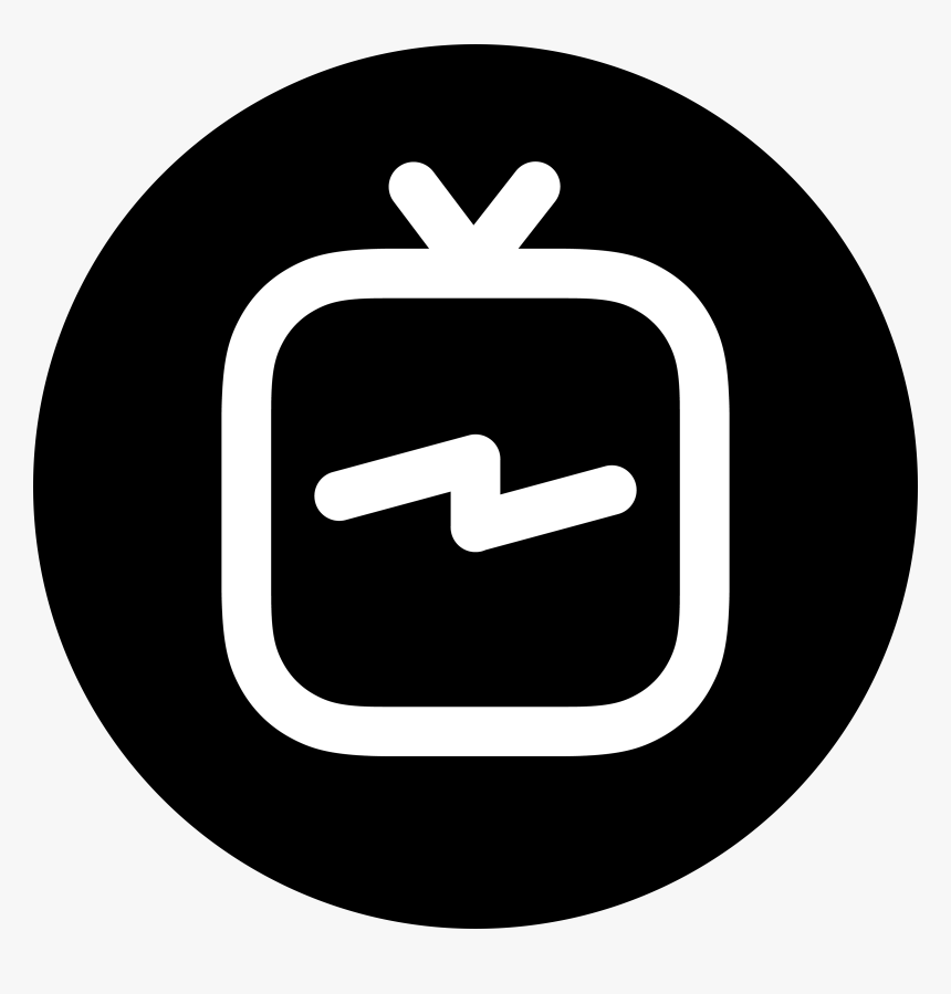 Igtv Logo Circle Black And White Instagram Icon Black Svg Hd