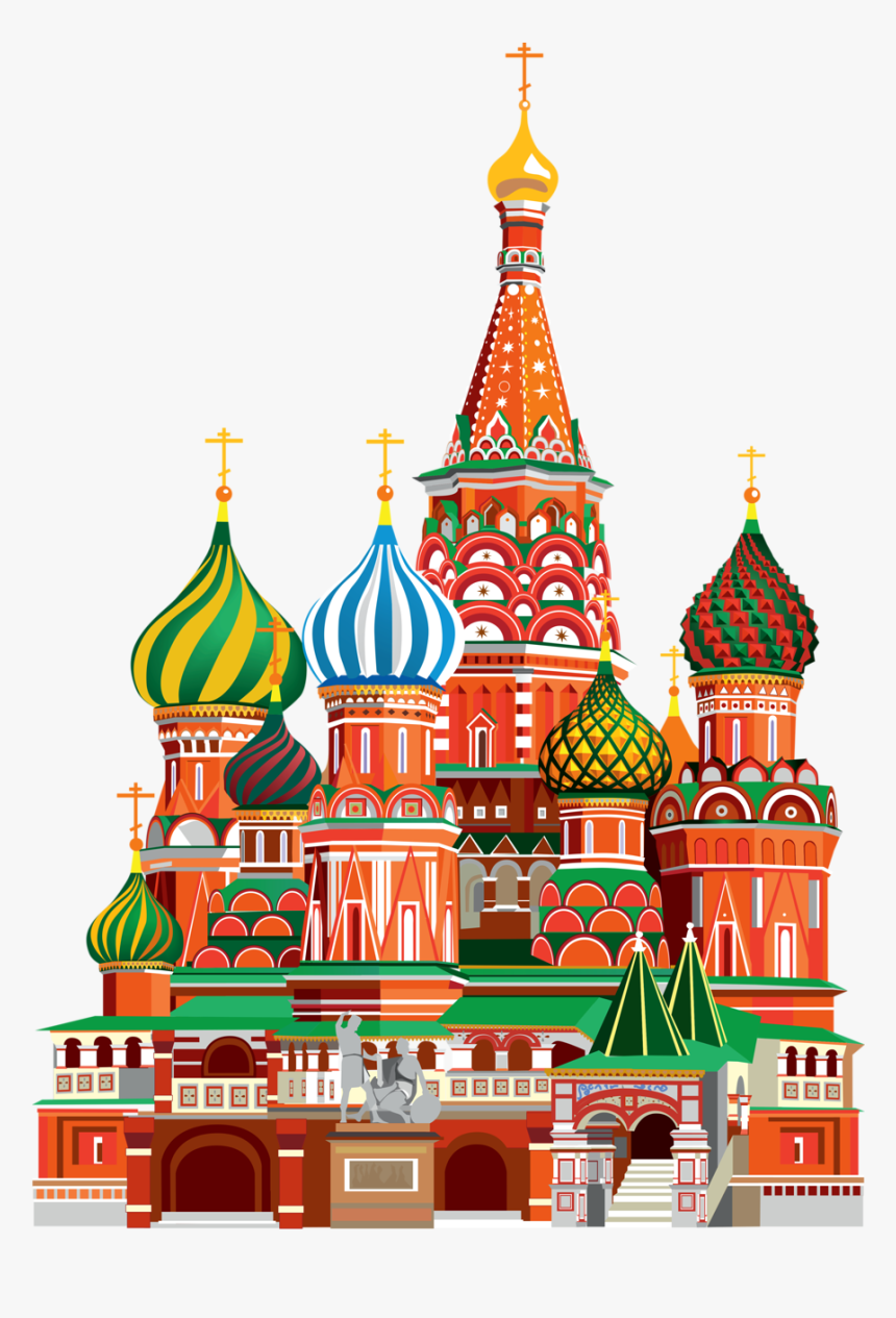 Russia Drawing Cathedral St Petersburg - Saint Basil's Cathedral Png, Transparent Png, Free Download