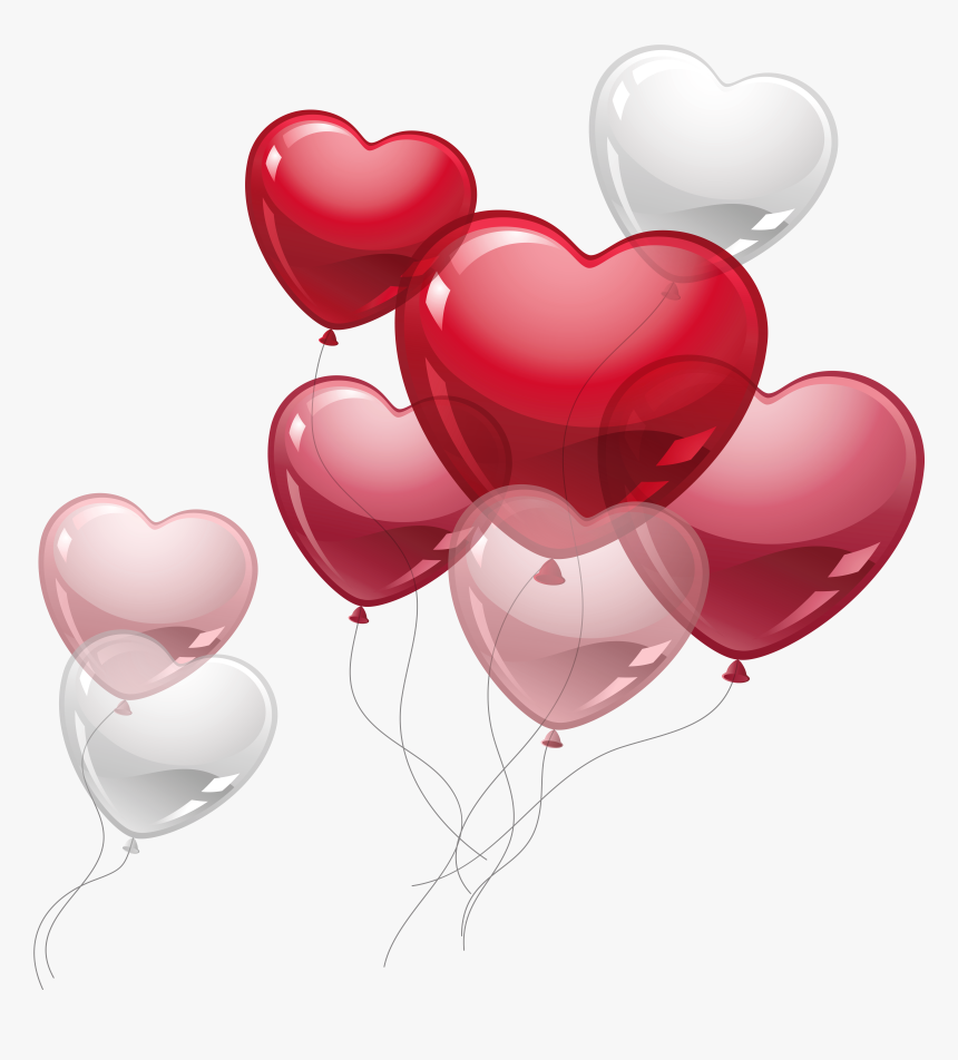 Pink Birthday Balloons Clip Art - Valentine's Day Balloons Png, Transparent Png, Free Download