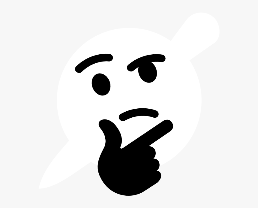 Thinking Emoji Hand Png - Think Png White, Transparent Png, Free Download