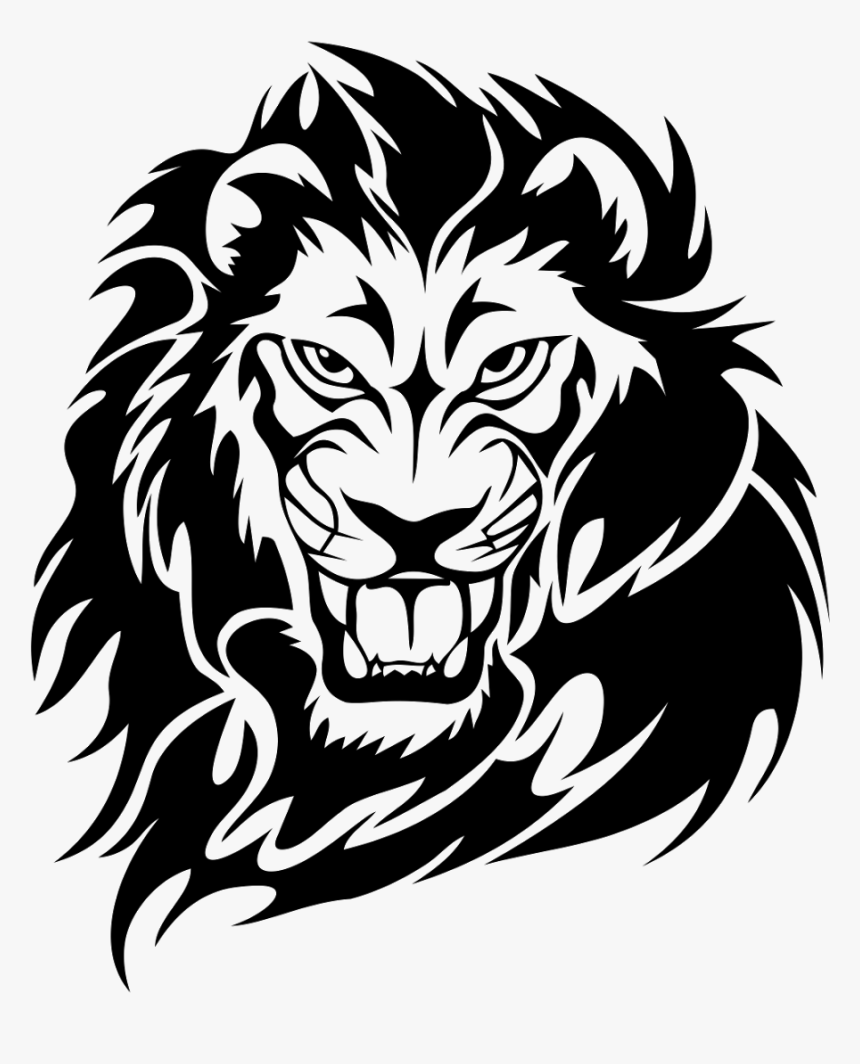 Download Kepala Singa / Lion Head Vector - Tribal Lion, HD Png Download, Free Download