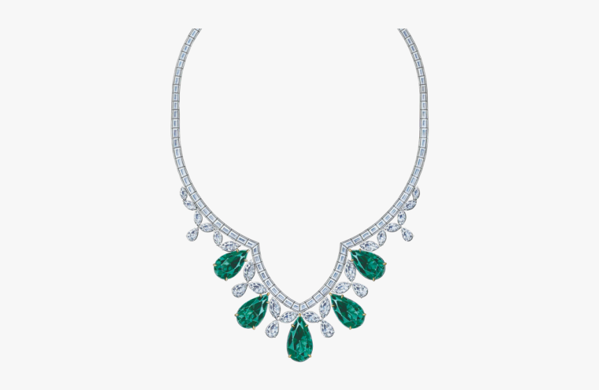 Cathedral By Harry Winston, Emerald And Diamond Necklace - Harry Winston Emerald Diamond Necklace, HD Png Download, Free Download