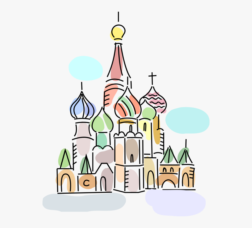 Vector Illustration Of St Basil"s Christian Church - Illustration, HD Png Download, Free Download