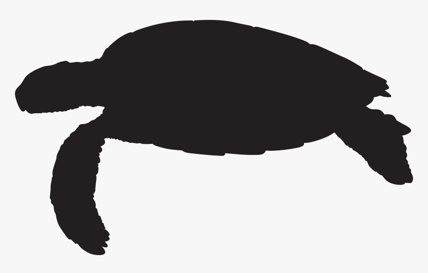 Tortoise Clipart Silhouette - Sea Turtle Silhouette Clip Art, HD Png Download, Free Download