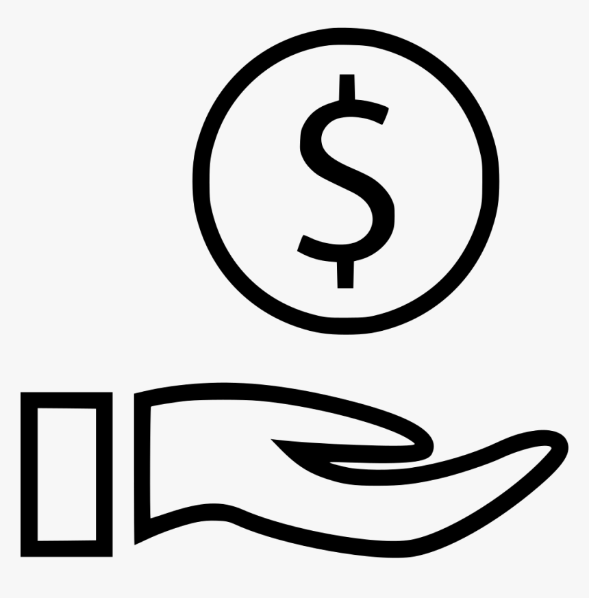 Hand Hands Dollar Sign Coin - Dollar Sign In Hand, HD Png Download, Free Download