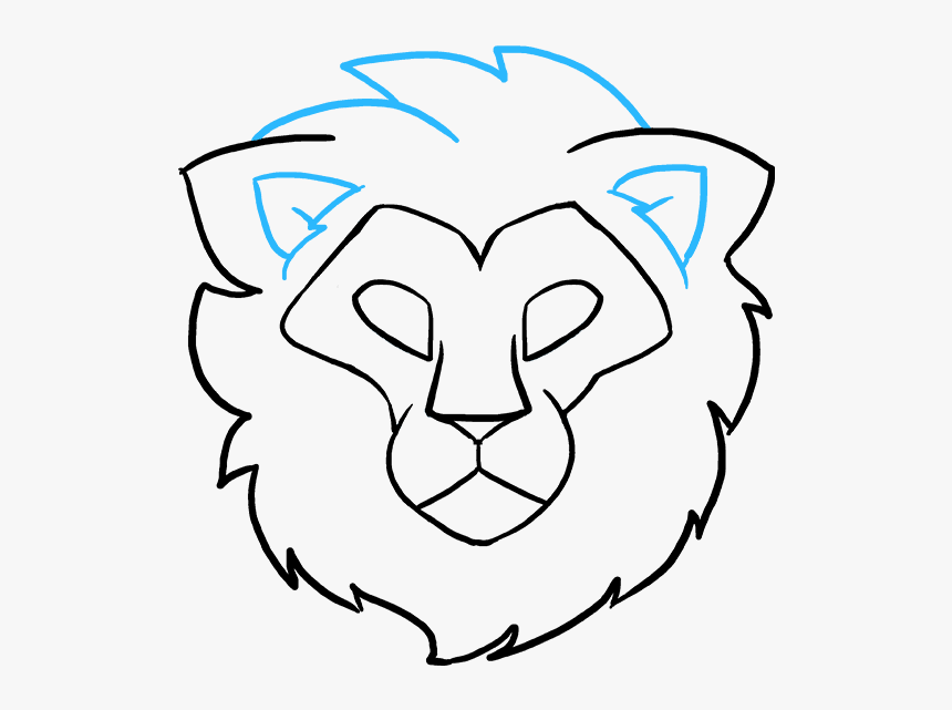 How To Draw Lion Head - Drawing Pictures Of Lions, HD Png Download, Free Download
