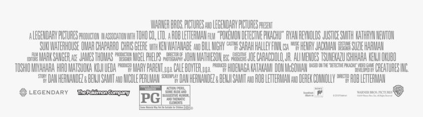 Warner Bros Pictures Legendary Pictures The Pokemon, HD Png Download, Free Download