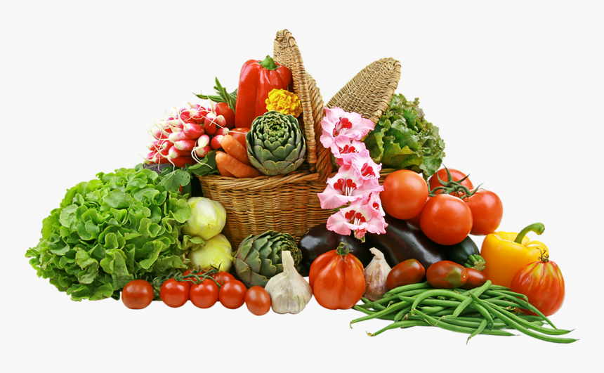 Vegetable Basket Fruit Clip Art - Transparent Background Fruits & Vegetables Png, Png Download, Free Download
