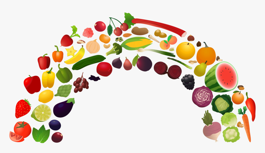 Rainbow Food Vegetable Png - Nutrition Clipart, Transparent Png, Free Download