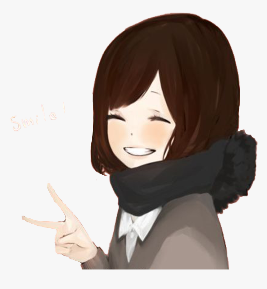 Girl Anime Png - Anime Girl Fake Smile, Transparent Png, Free Download