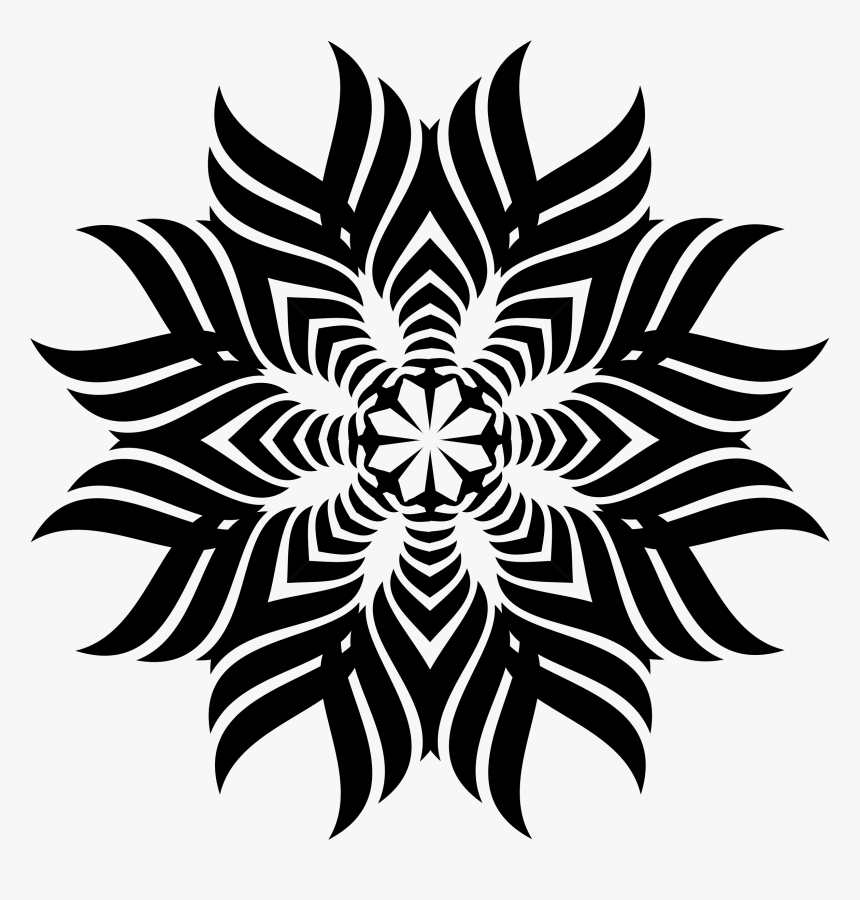 Tribal Snowflake Clip Arts - Circular Zig Zag Pattern, HD Png Download, Free Download