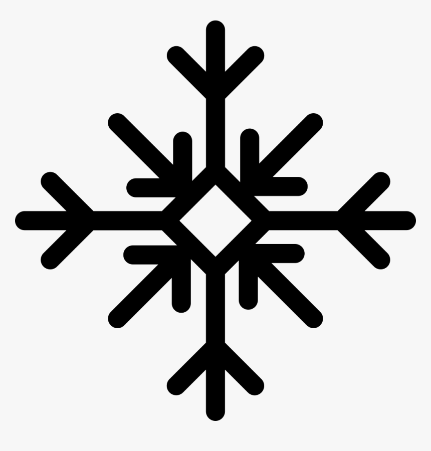 Snowflake - Black Simple Snowflake Vector, HD Png Download, Free Download