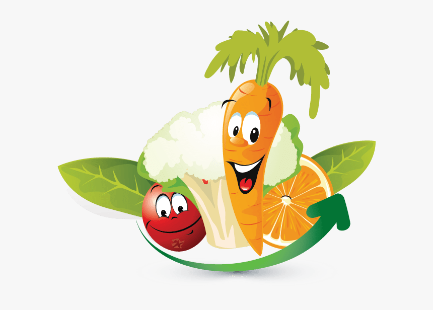 Design Free Logo Fruits Vegetables Online Template - Fruits And Vegetables Animation, HD Png Download, Free Download