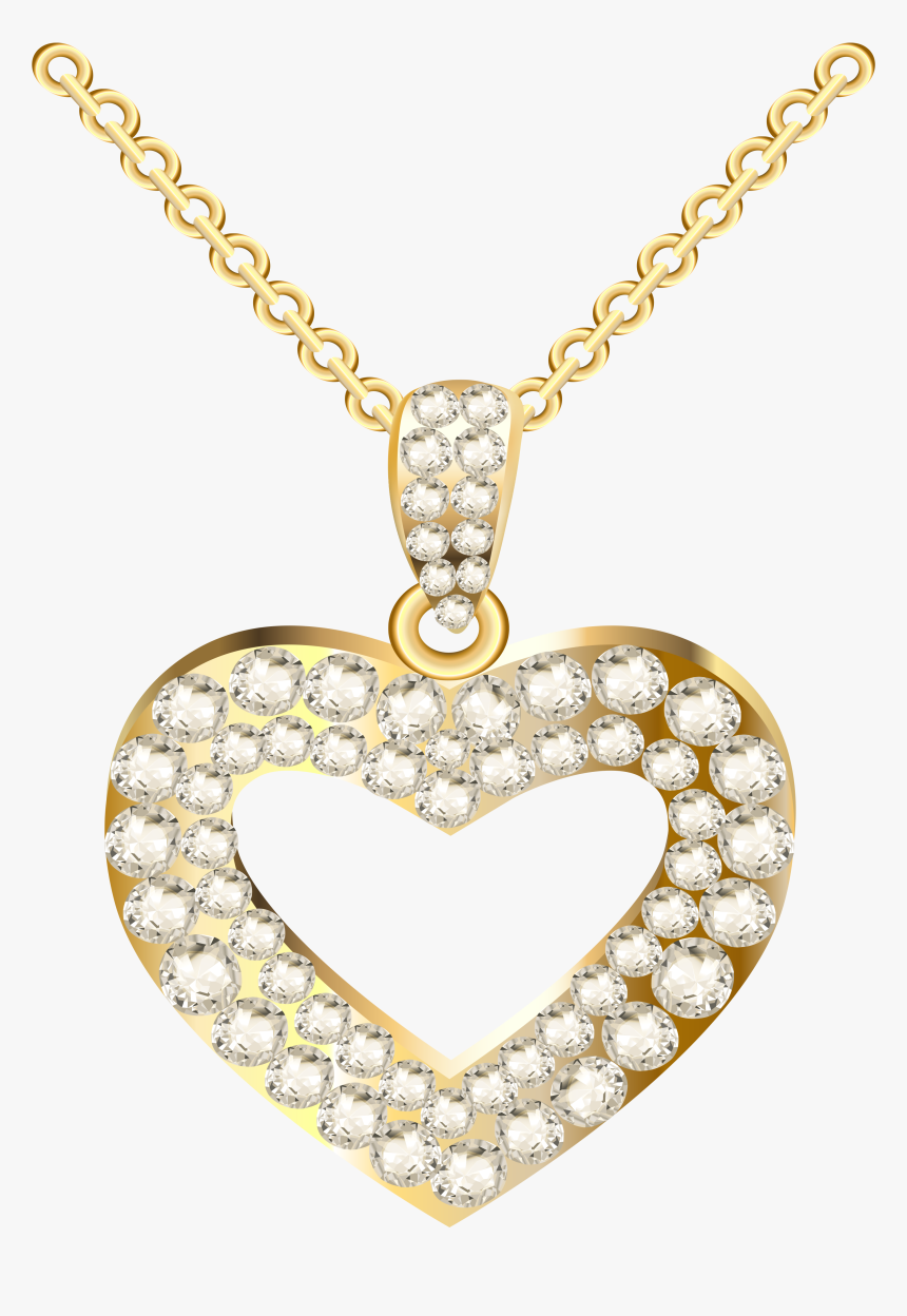 Diamond Necklace Clipart - Gold Diamond Necklace Png, Transparent Png, Free Download