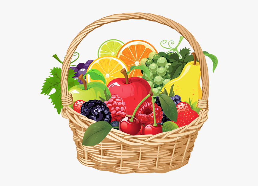 Transparent Fruits Png - Basket Of Fruits And Vegetables, Png Download, Free Download