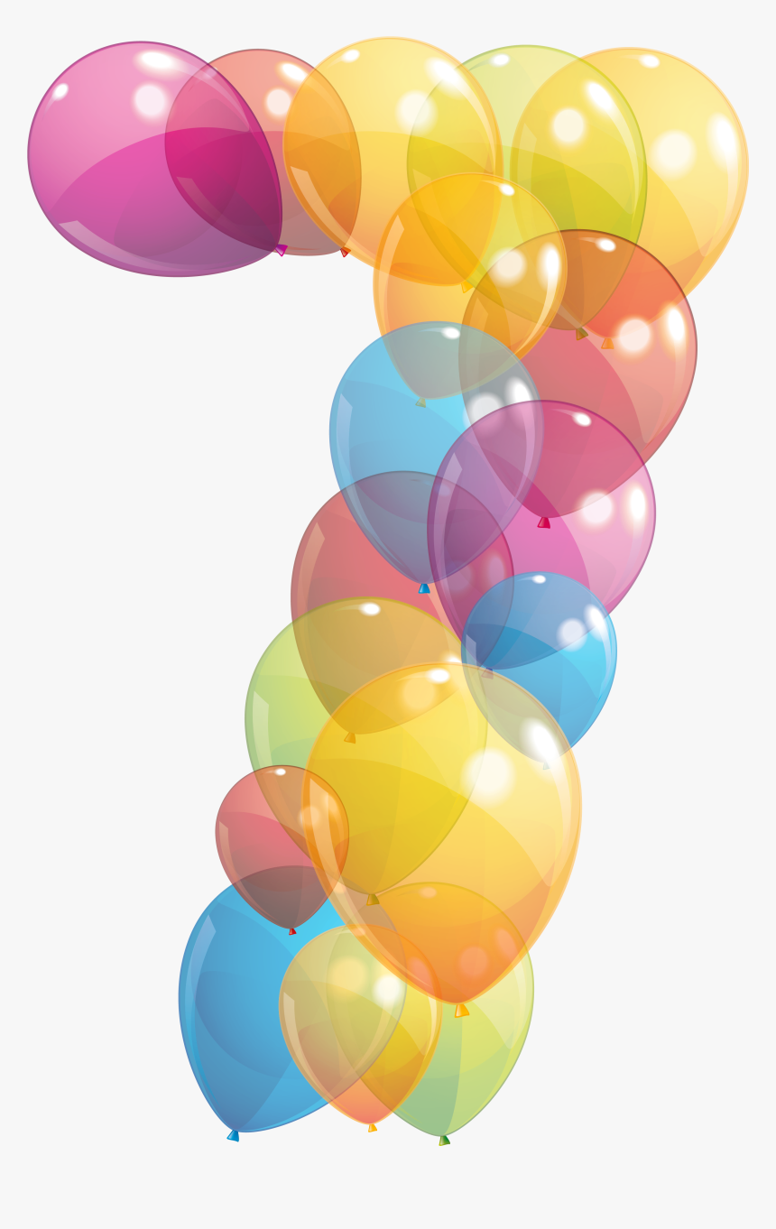 Transparent Seven Number Of Balloons Png Image - 7 Balloons For Birthday, Png Download, Free Download