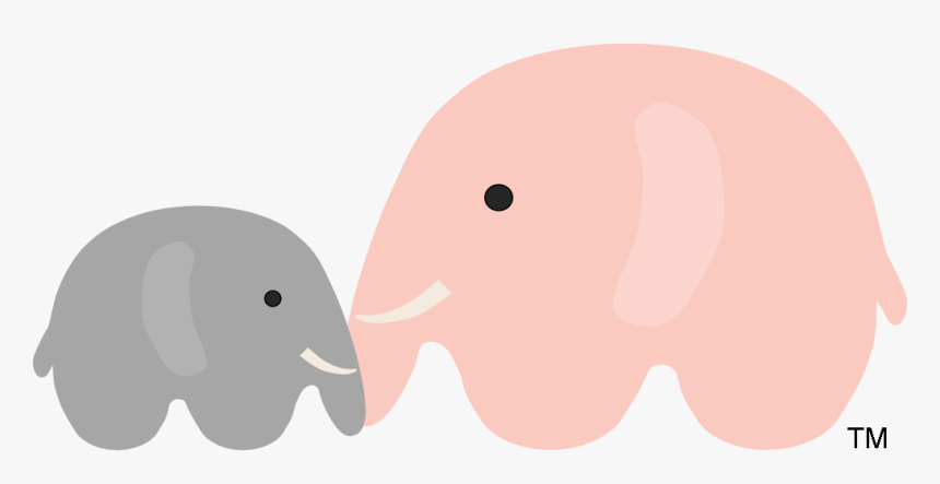 Baby And Mom Elephant Png, Transparent Png, Free Download