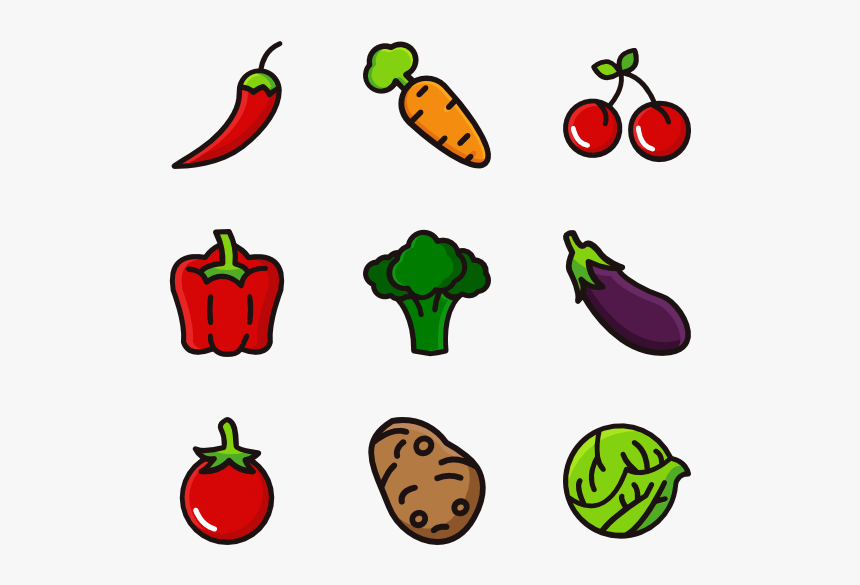 Icon Packs Vector - Fruits And Vegetables Clipart, HD Png Download, Free Download
