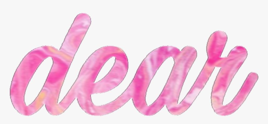 #dear #word #pink#freetoedit - Calligraphy, HD Png Download, Free Download