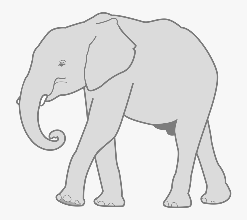 Monochrome Elephant - Elephants Clipart Png, Transparent Png, Free Download