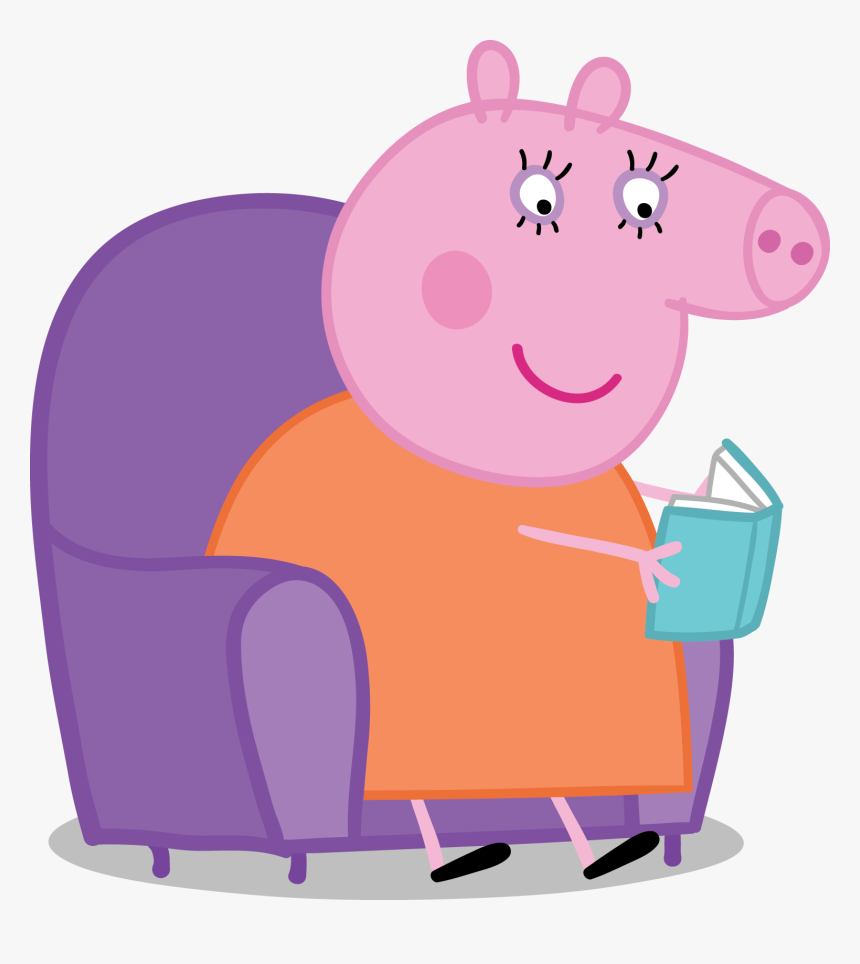 Peppa Pig Reading A Book, HD Png Download, Free Download
