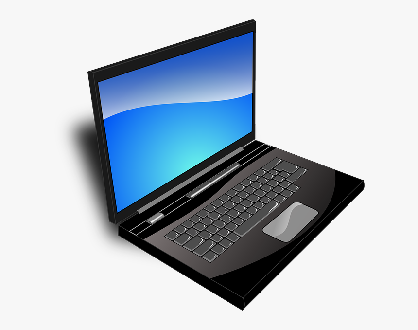 Laptop Black Blue Vector Graphic Pixabay - Laptop Transparent Background, HD Png Download, Free Download