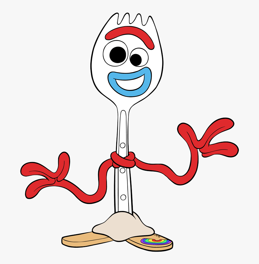 Forky Toy Story Drawing, HD Png Download, Free Download