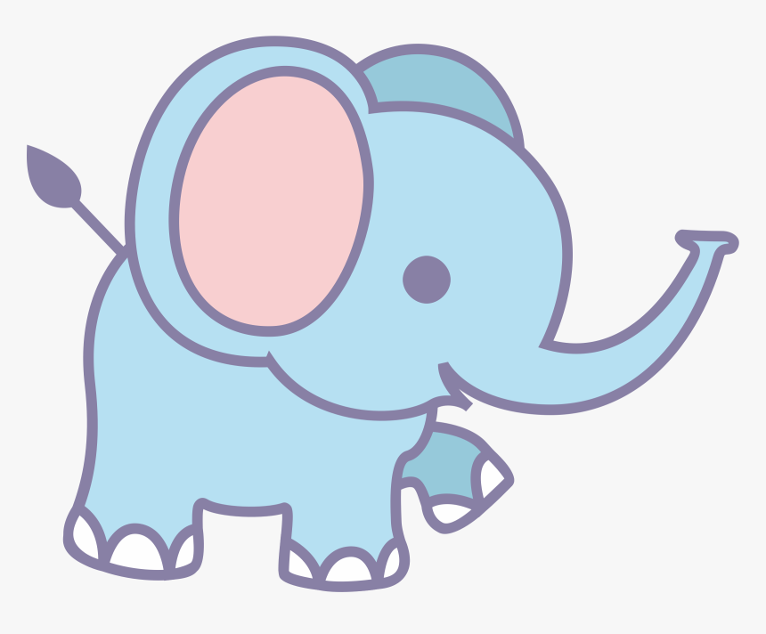 Cute Elephant Clip Arts - Cute Elephant Cartoon Transparent, HD Png Download, Free Download