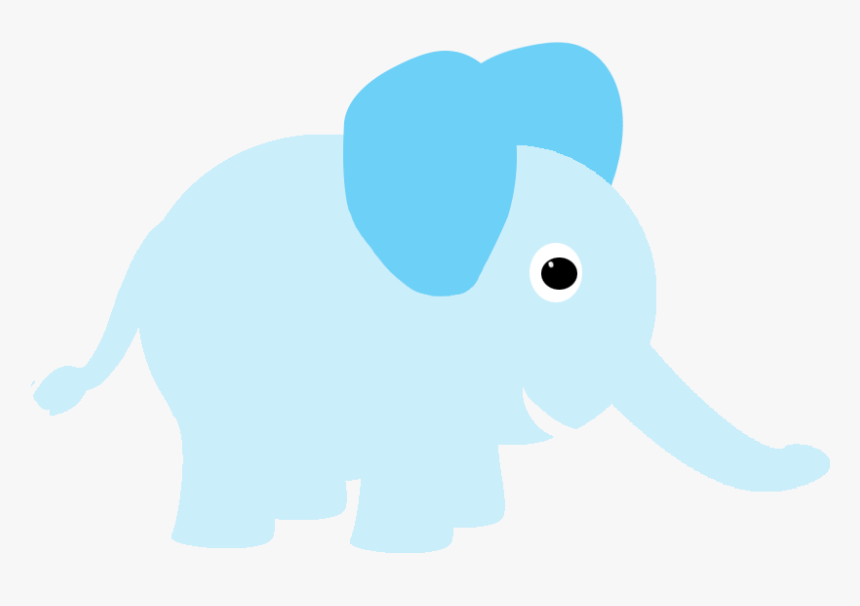 Baby Blue Circle Elephant Drawing - Cute Elephant Blue Png, Transparent Png, Free Download
