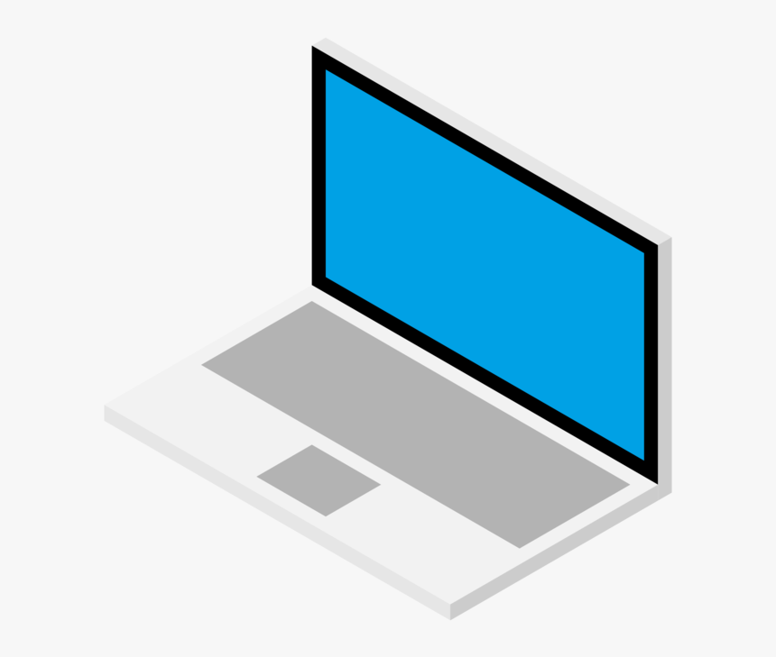 Blue,angle,brand - Laptop Isometric, HD Png Download, Free Download