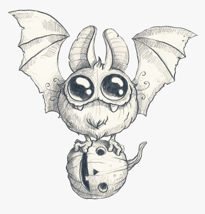 Transparent Cute Halloween Bat Clipart - Cute Halloween Character Drawings, HD Png Download, Free Download