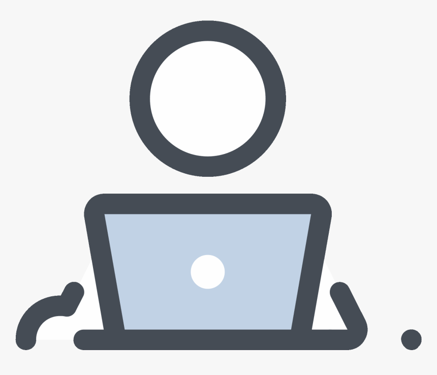 Working With A Laptop Icon - Circle, HD Png Download, Free Download