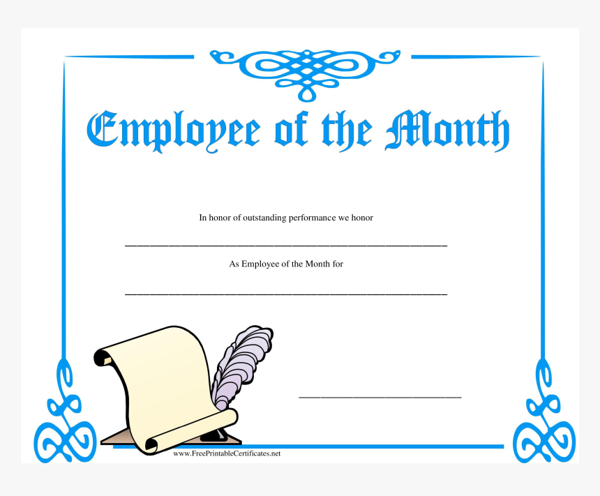 Employee Of The Month Certificate Main Image - Printable Art Certificate Of Authenticity, HD Png Download, Free Download