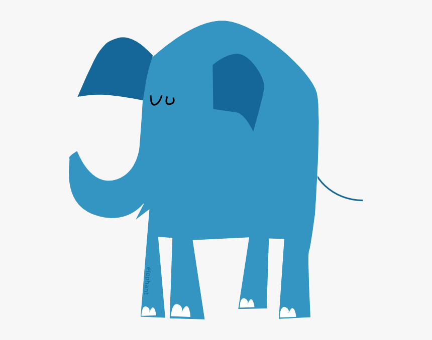 Blue Cartoon Elephant Svg Clip Arts, HD Png Download, Free Download